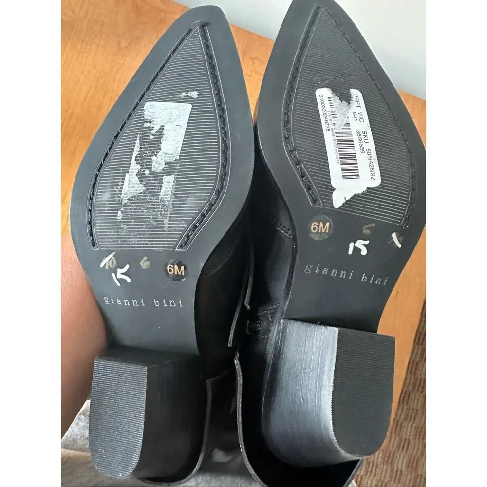 Gianni Bini Conley Flame Leather Western Foldover Boots, Women US Size 6 & 5.5 - Picture 10 of 10